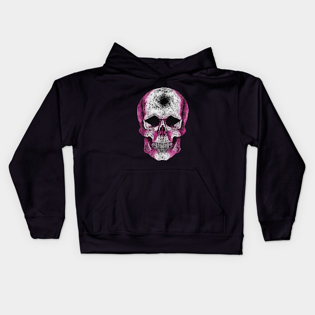 Sugar skull, pink cool funny cute mask Kids Hoodie by Collagedream